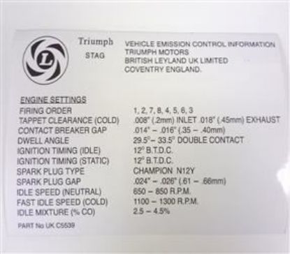 Picture of FIRING ORDER LABEL(JPS960)