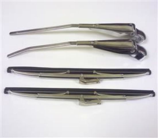 Picture of WIPER ARMS AND BLADES SET BRIGHT FINISH SPIT MK1V +1500/GT6 MK11+111(GWB168K)