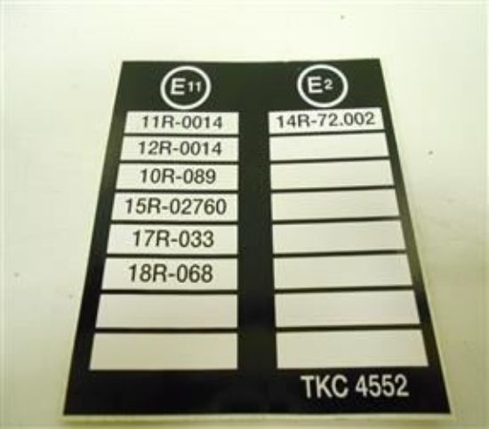 Picture of E11/E12 LABEL(TKC4552)