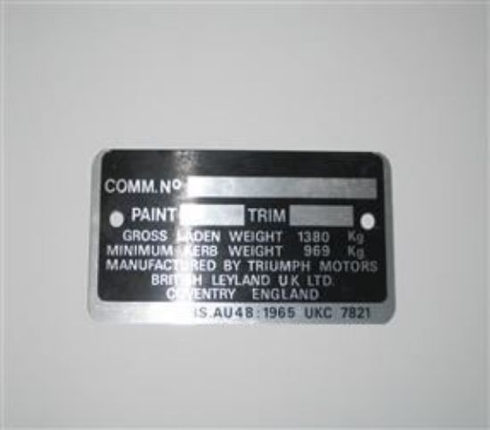 Picture of COMMISSION PLATE LATER KILOS TYPE(JPX959)