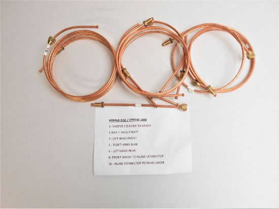 Picture of COPPER BRAKE PIPE SET  HERALD DISC BRAKES/VIT1600  RIGHT HAND DRIVE(JPH414)