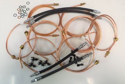 Picture of BRAKE PIPE SET COPPER RHD WITH FLEXIBLE HOSES AND FITTINGS(JPS409K)