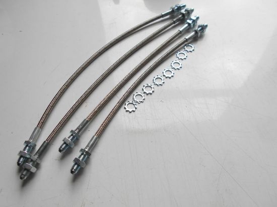 Picture of BRAKE HOSE KIT BRAIDED STAINLESS MK111 DRIVESHAFT MODELS(JPG416/3)