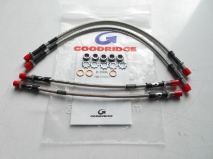 Picture of BRAKE HOSE KIT STAINLESS STEEL BRAIDED GOODRIDGE STAG / MK2 2000 RANGE(JPS410G)